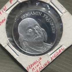 Benjamin Franklin  Sterling Silver Coin