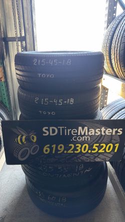 2 Toyo tires (215-45-18)