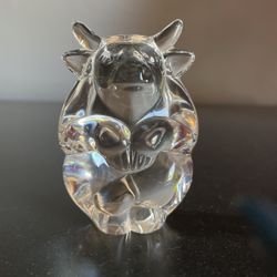 Steuben Signed Crystal Bull Paperweight Hand Cooler Stunning! 
