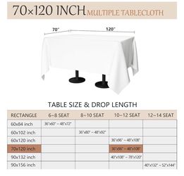 Wedding tablecloths 70 x 120