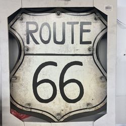Route 66 Sign With Lights 