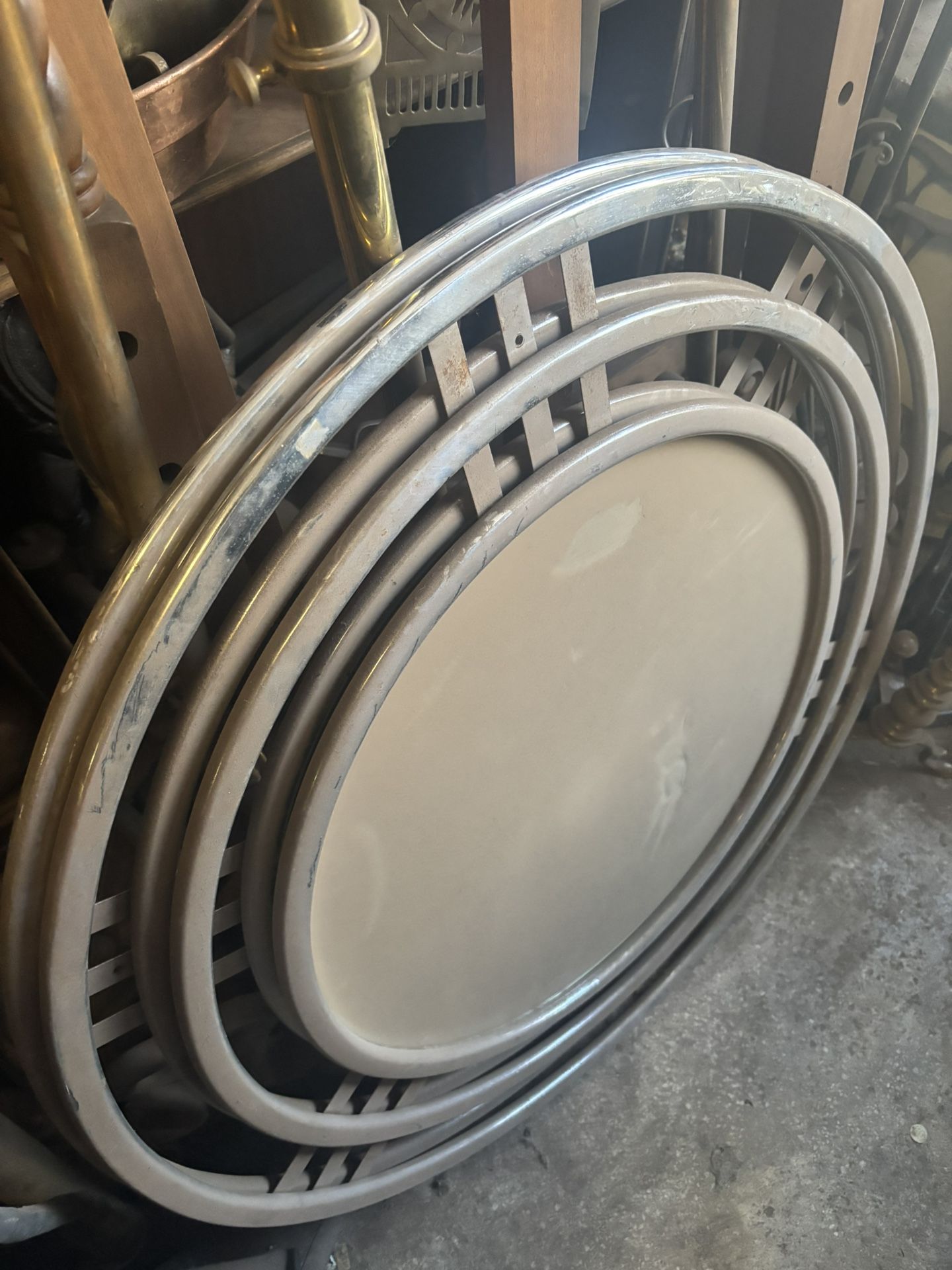 2 38” Chrome Mercedes Type Mirrors