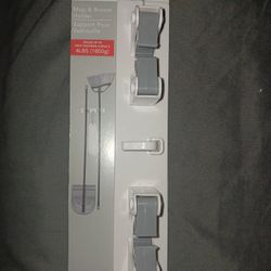 Essentials Anti Slip Mop and Broom Holder, 9.25x1.7 in.