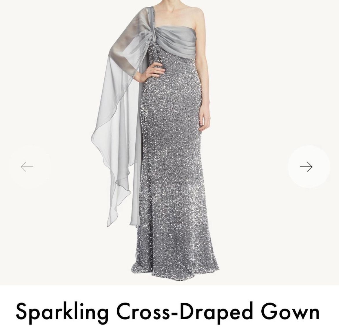 Sparkling Cross-draped Gown