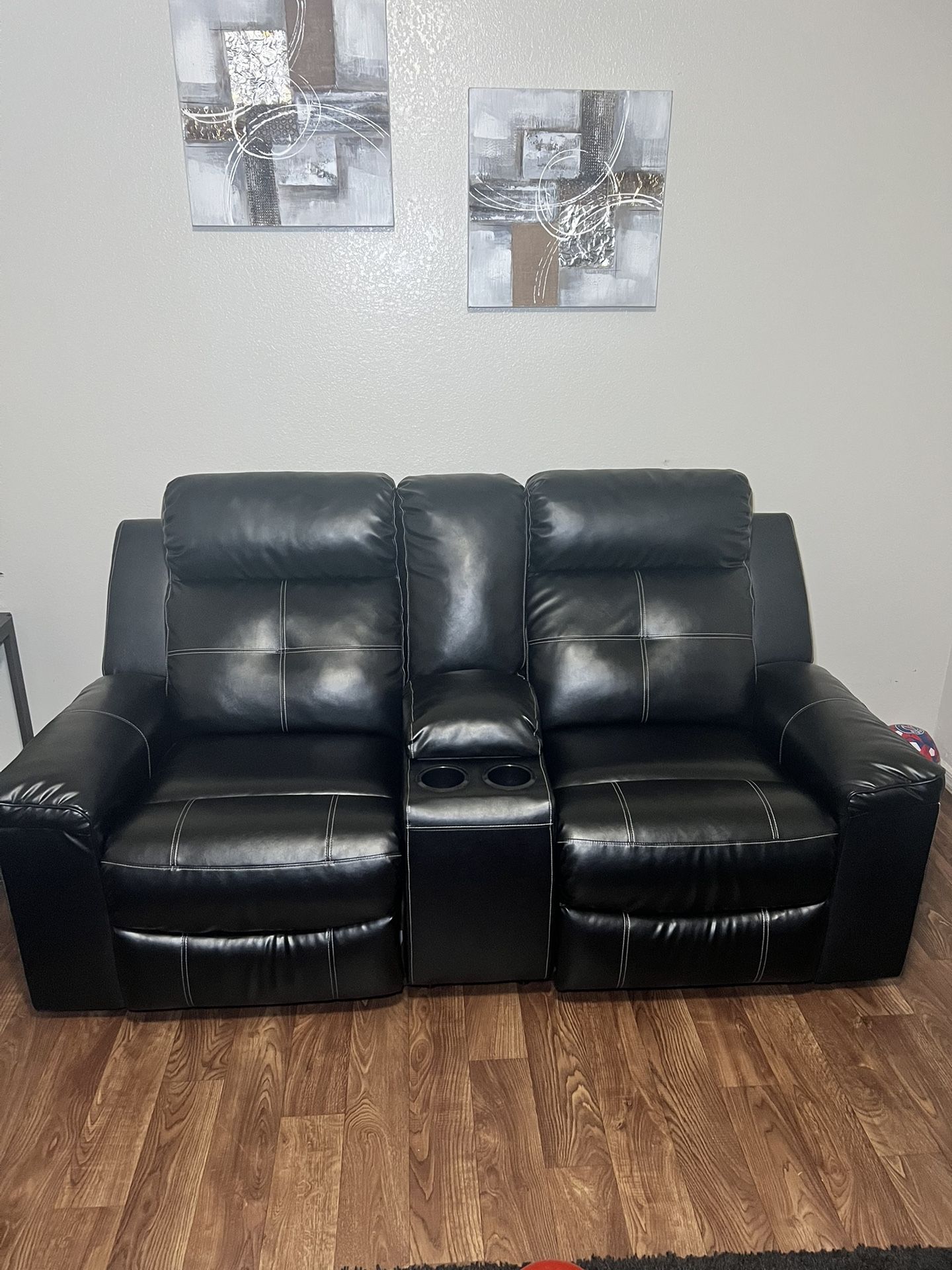 Leather Couch Living Room Set