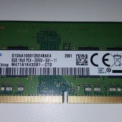 8 gigs DDR4 Laptop ram

