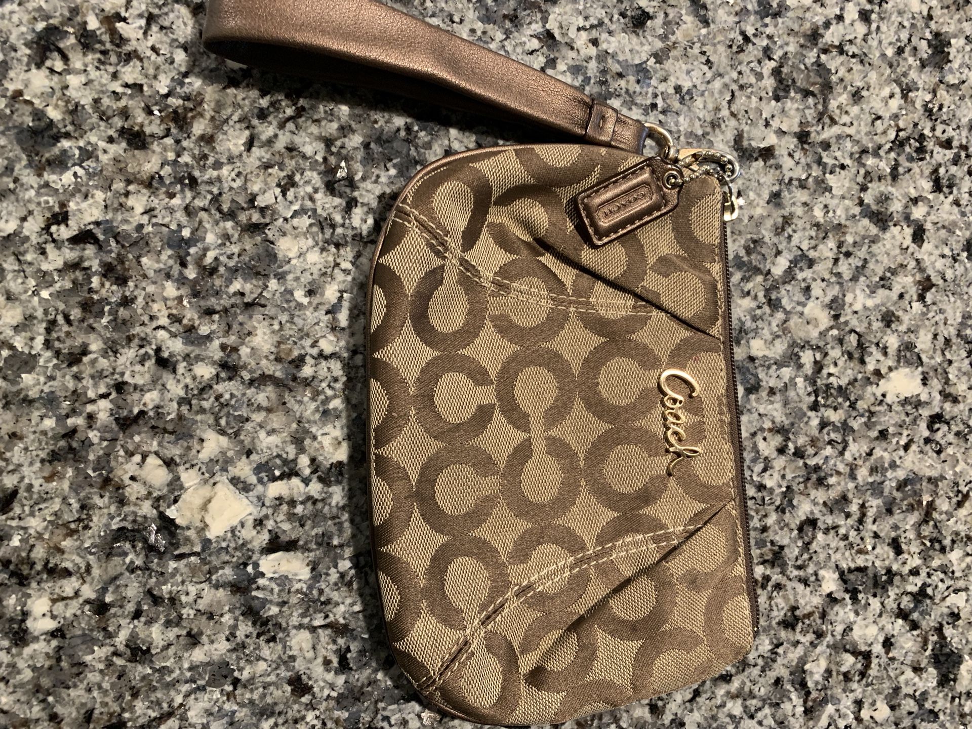 Brown Coach Wristlet