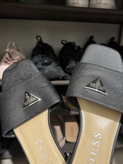 Guess Saffiano Slide Sandals