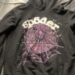 Black spider hoodie size small 