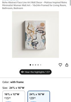 Face Line Art Wall Decor