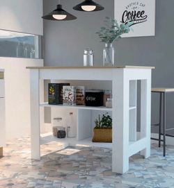 MUST GO MOVING SOON: White Kitchen Island