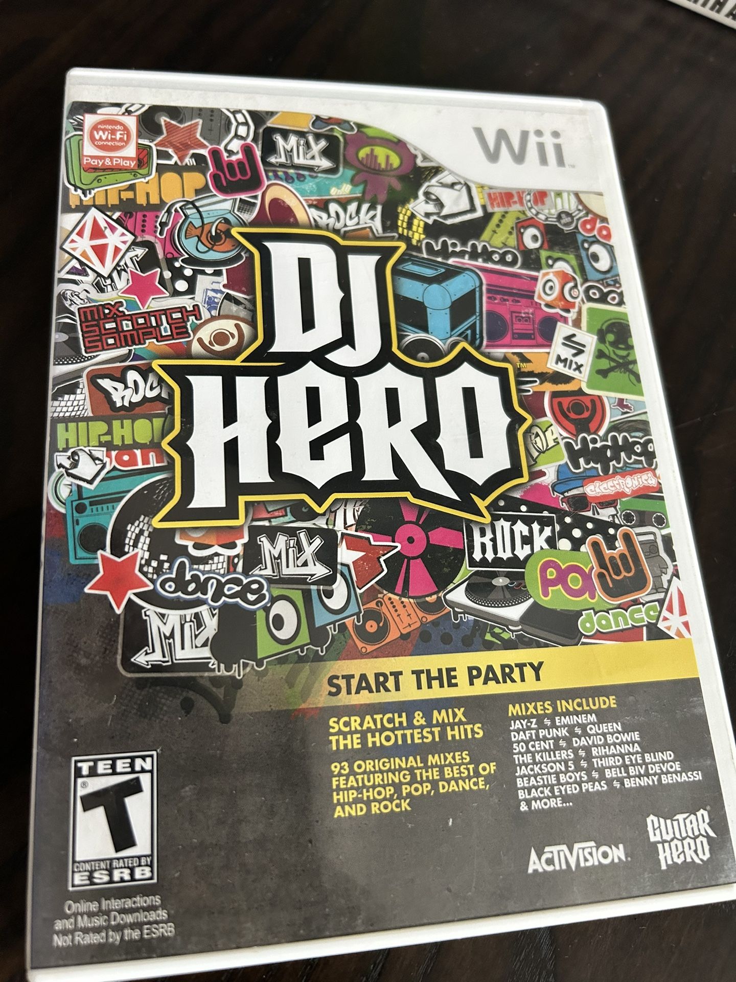 DJ Hero (Nintendo Wii, 2009) Game Only - Complete w/ Manual