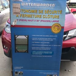 Pool Fence Door 5’hx30”w Black W/Lock &Key City Inspection Height