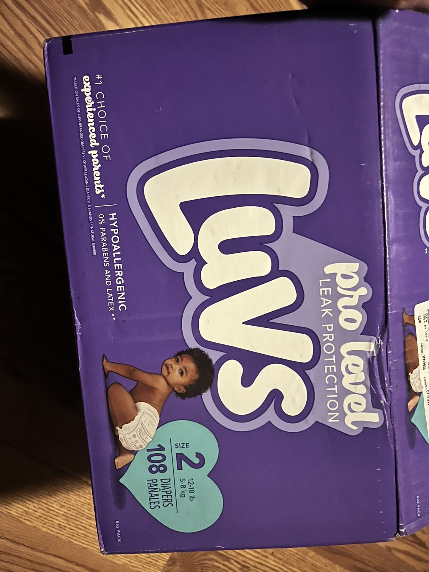 Luvs Pro Level Leak Protection Diapers Size 2 108 diapers