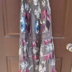 Boho Strapless Sundress .