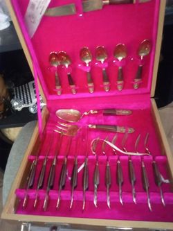 Brass And Rosewood Siam Set