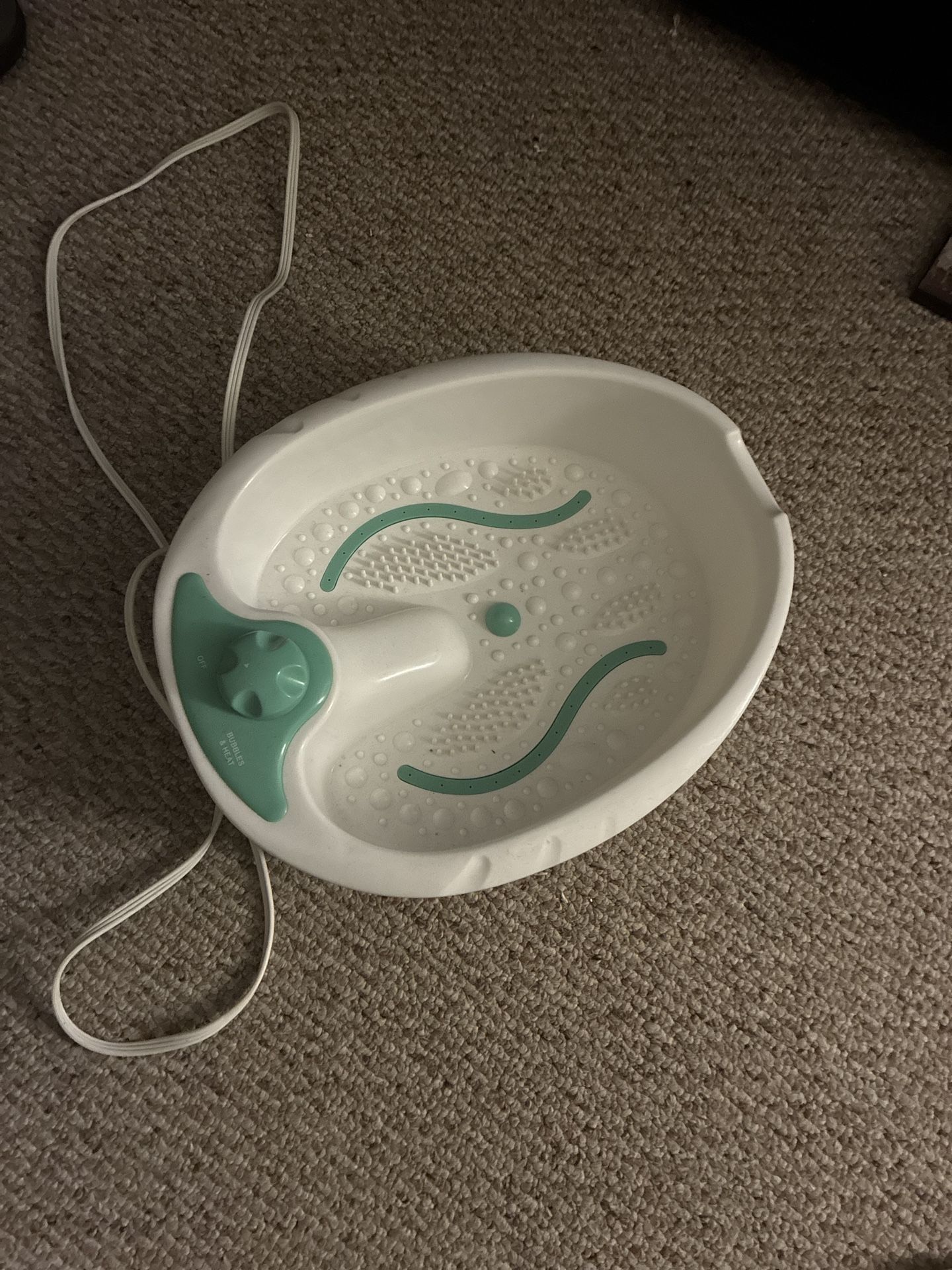 Electric Foot Spa Massager w/ Heat & Bubbles