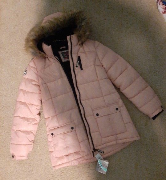 Girls Pink Justice Puffer Jacket size 18/20