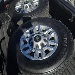 New -  OEM Chevy wheels  (4 tires and 17" Rims) 8 lugs  8x180 Pa