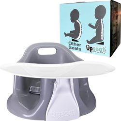 Upseat Baby Floor Seat Booster for Sitting Up with Removable Tray for Meals and Playtime