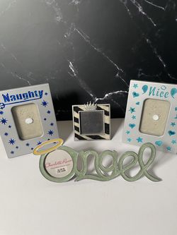 Vintage Y2K Picture Frames Lot Of 4 2000s Princess Naughty Nice Angel