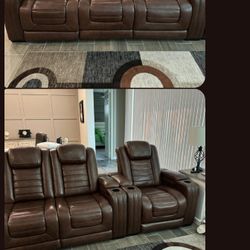 American Furniture Reclining Couch And Chair Movie Theater Style