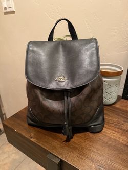Coach Signature Backpack Brown Black