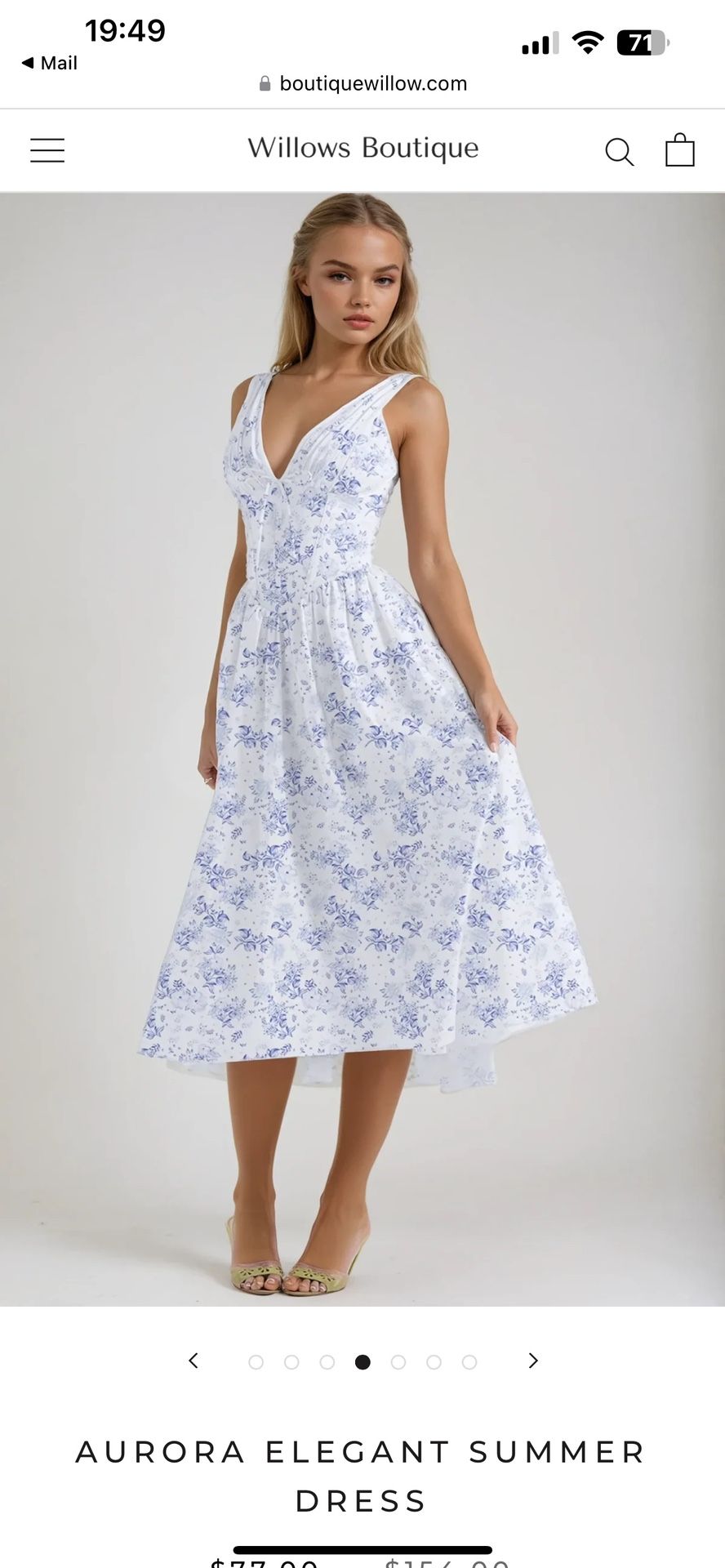Blue And White Dress