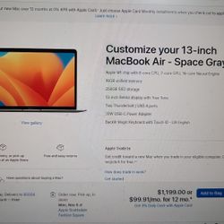 MacBook Air 13-inch Memory 16GB | Sealed In Box |Storage 256GB - OBO