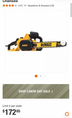DeWalt 18-Inch Electric Chainsaw