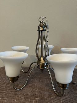 Brushed nickel chandelier