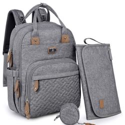 Brand New Diaper Bag Backpack w/ Portable Changing Pad & Pacifier Case & Stroller Straps (still sealed in box !)