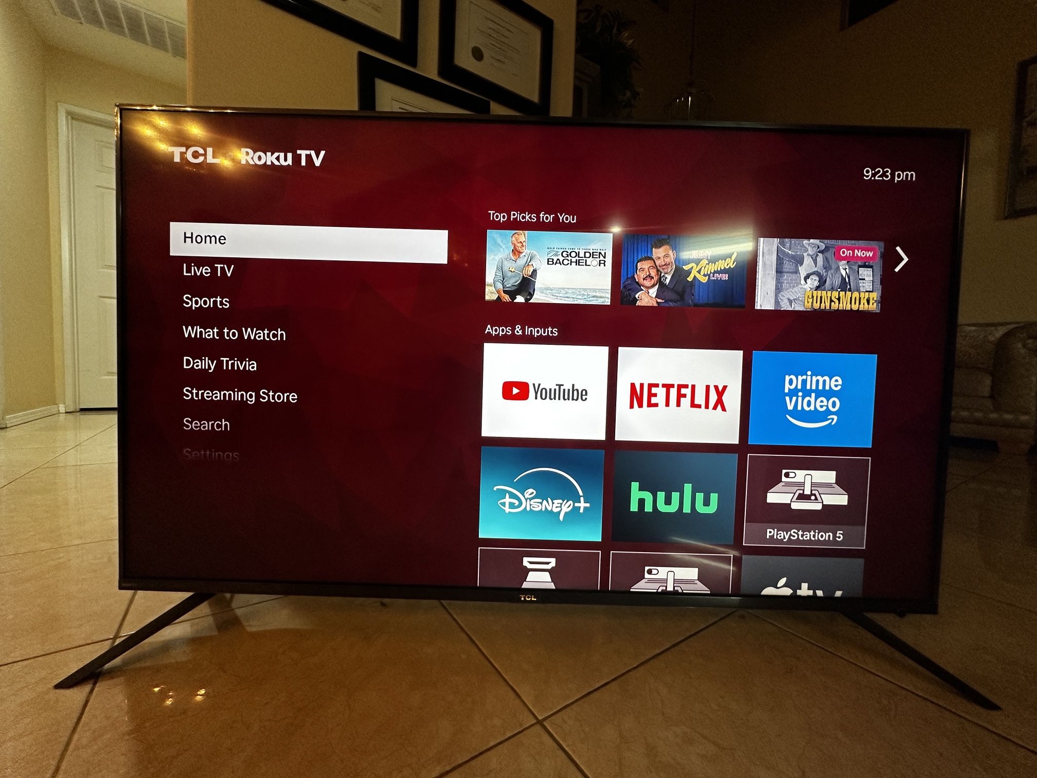 TCL 55” 55613 4k HDR Roku TV