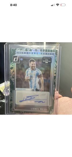 Lionel messi Autograph donruss card road to fifa world cup