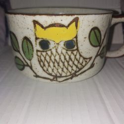 Vintage Speckled Owl Mug