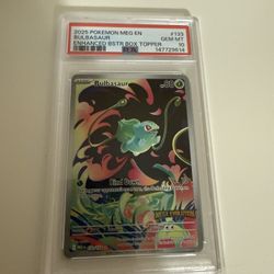 Pokemon Bulbasaur Box Topper PSA 10 