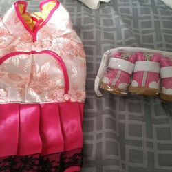 Chinese costume dress for medium size dog