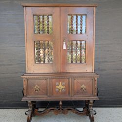 Beautiful Jacobean Style Antique Cabinet