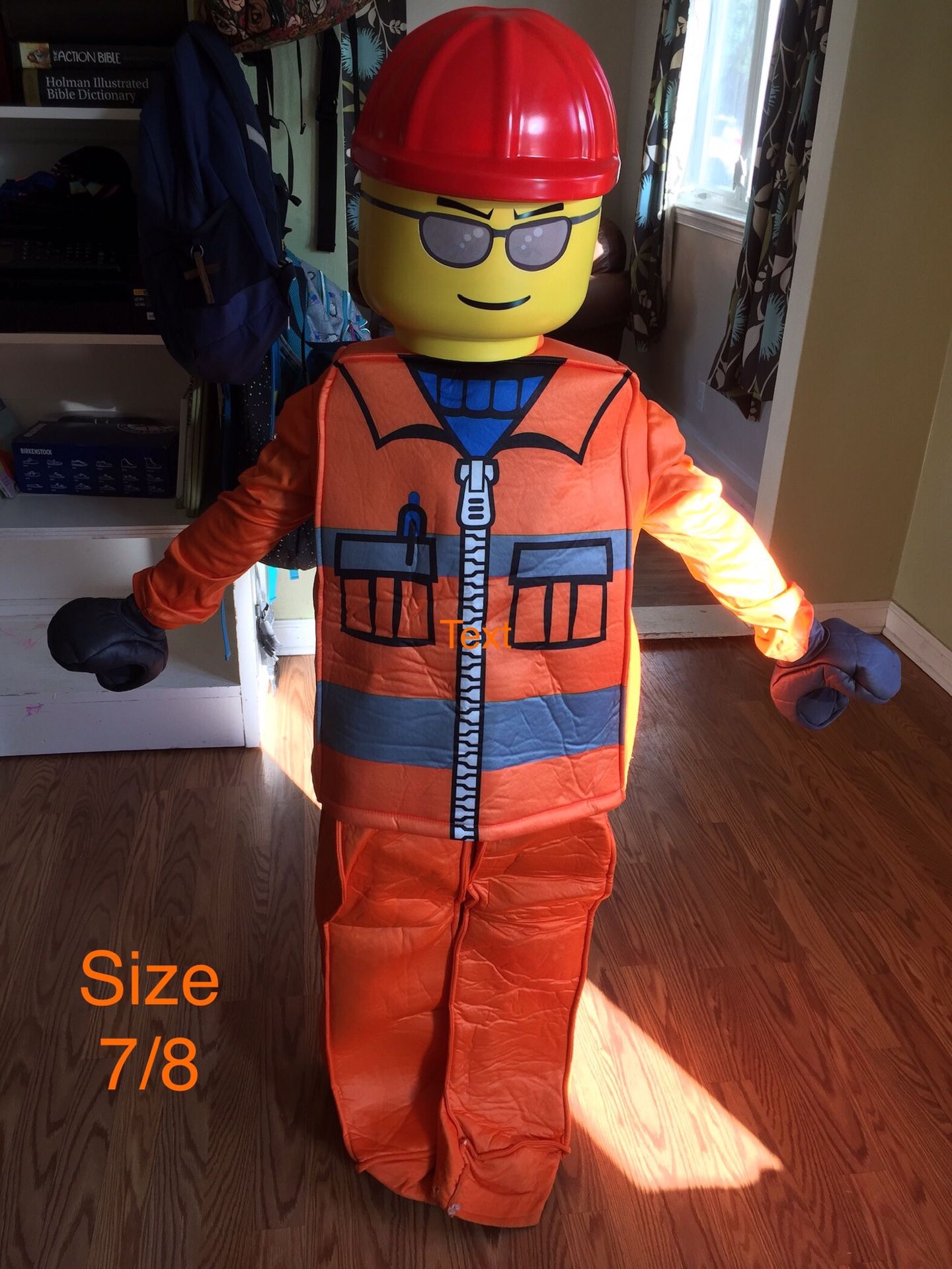 Lego construction man Halloween costume size 7/8