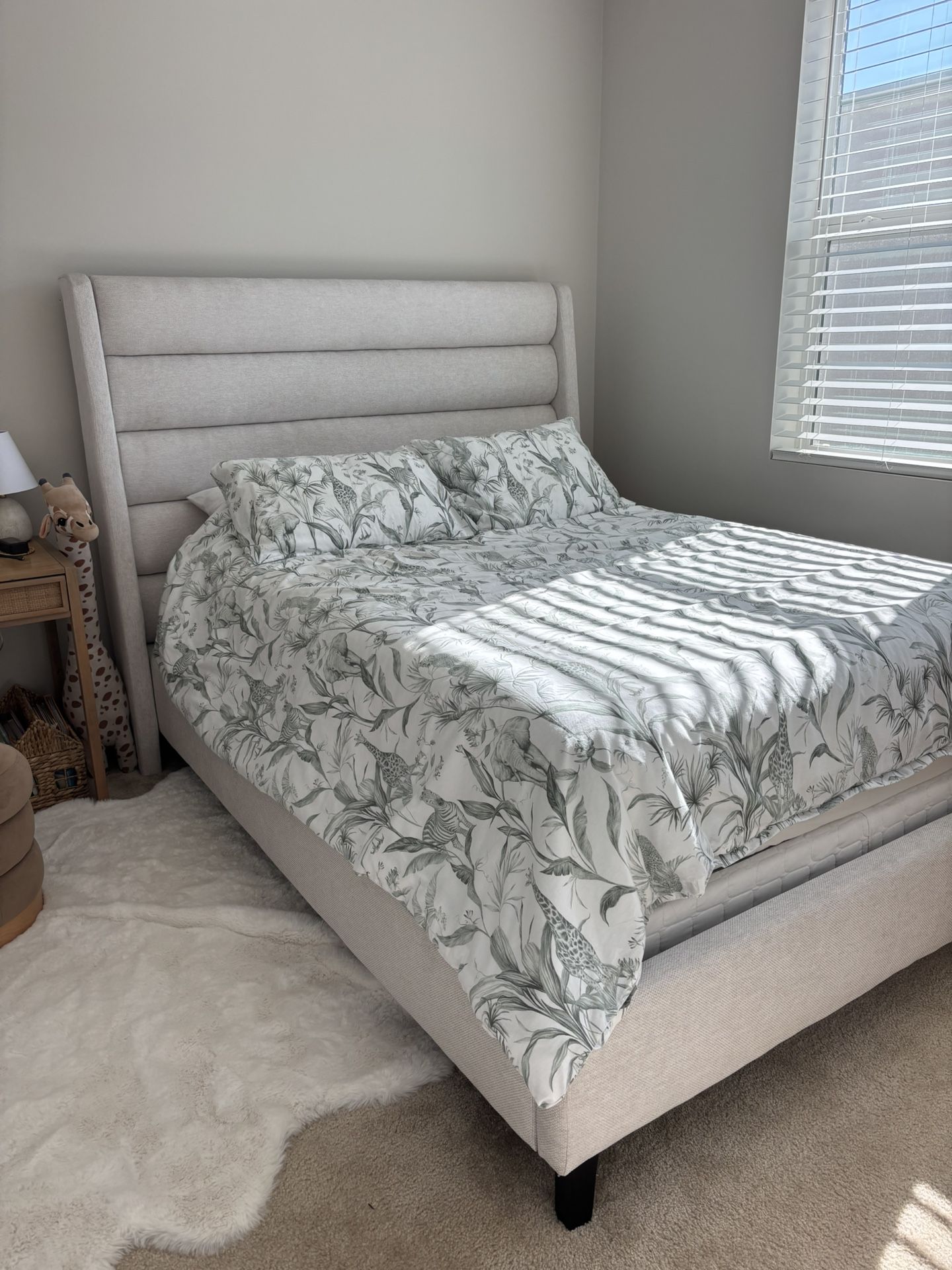 Living Spaces Queen Bed Frame & Box Spring