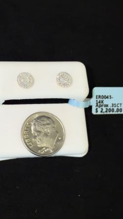 NATURAL DIAMOND EARRINGS 14K