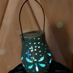Ceramic solar light pot