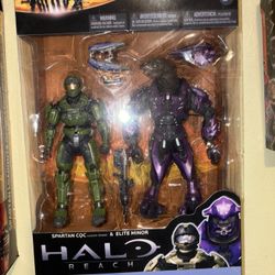 Halo Reach Series 2 Spartan CQC & Elite Minor Figure Set 2011 McFarlane Toys new