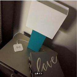 2 Teal Lamps