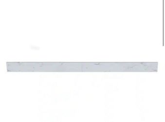 72 in. W x 0.75 in. x 4 in. Engineered Carrara Marble Bathroom Vanity Backsplash (2-Pieces of 36 in.)