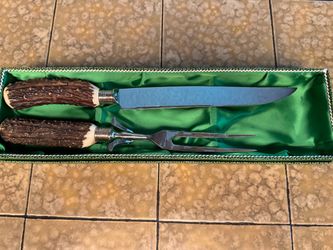 Vintage Othello Antler Serving Set