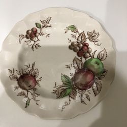 Vintage Johnson Bros hand Engraved bread and butter plates(5)