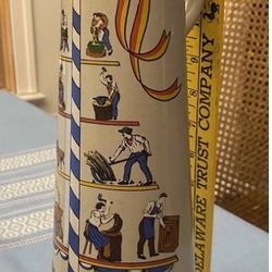 VTG 15" Corzelius Hand painted Maypole Bavarian German Beer Stein