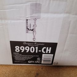 Designers Fountain Evi 1-Light Wall Sconce, model 89901-CH chrome New in Box