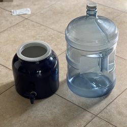 Porcelain Ceramic Water Dispenser with 5 gallon jug